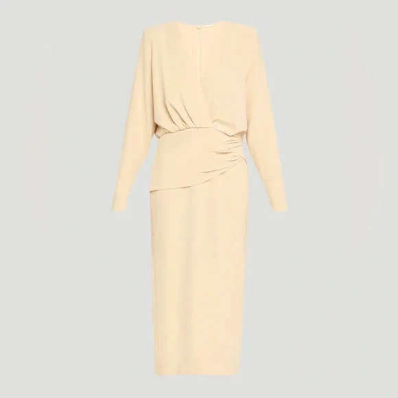NWT Alexis Beige Fraser Midi Dress - Picture 10 of 12